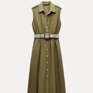 Zara Belted Midi Dress